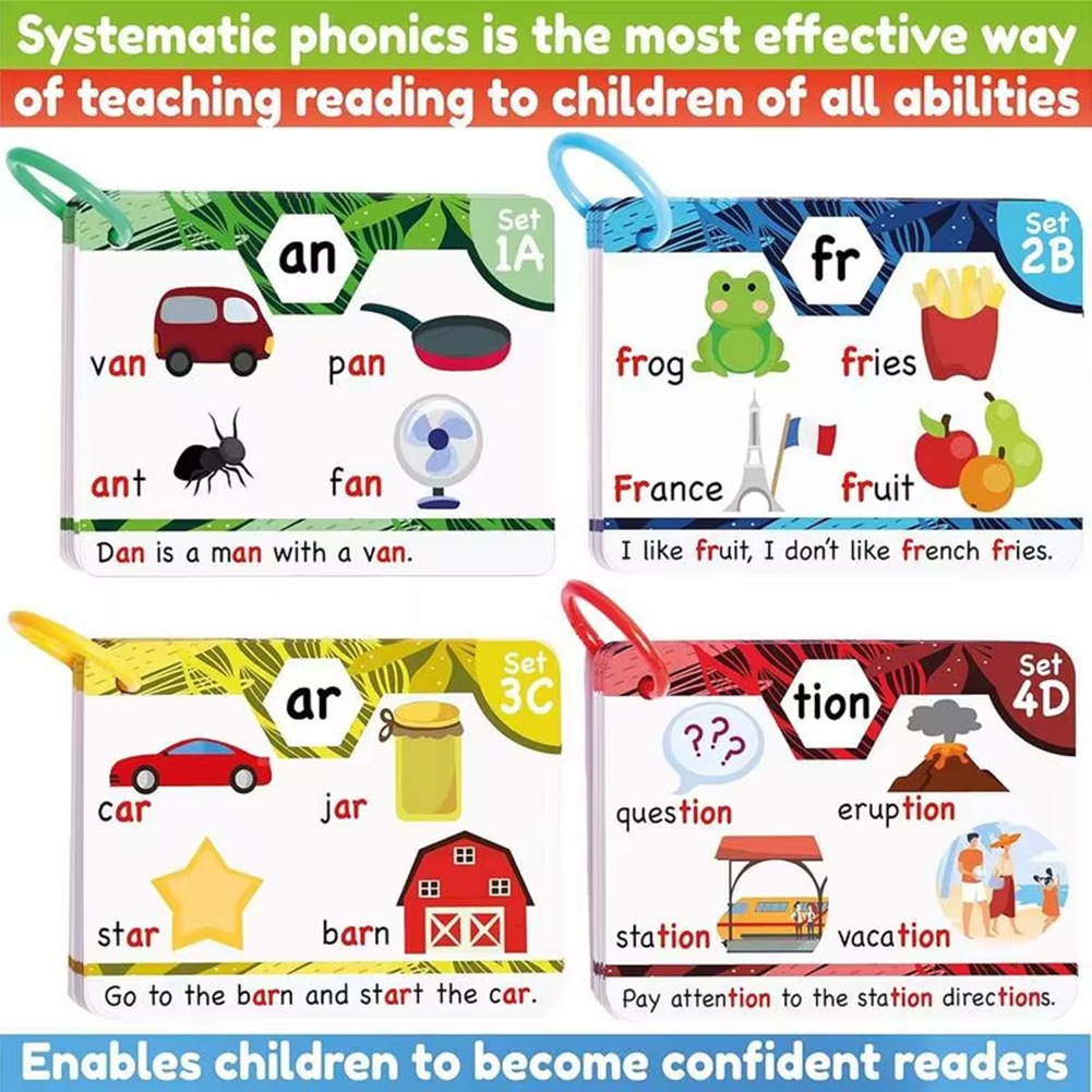 بطاقات فلاش للكلمات الصوتية من - مراجعة Phonics Card Game وسعره