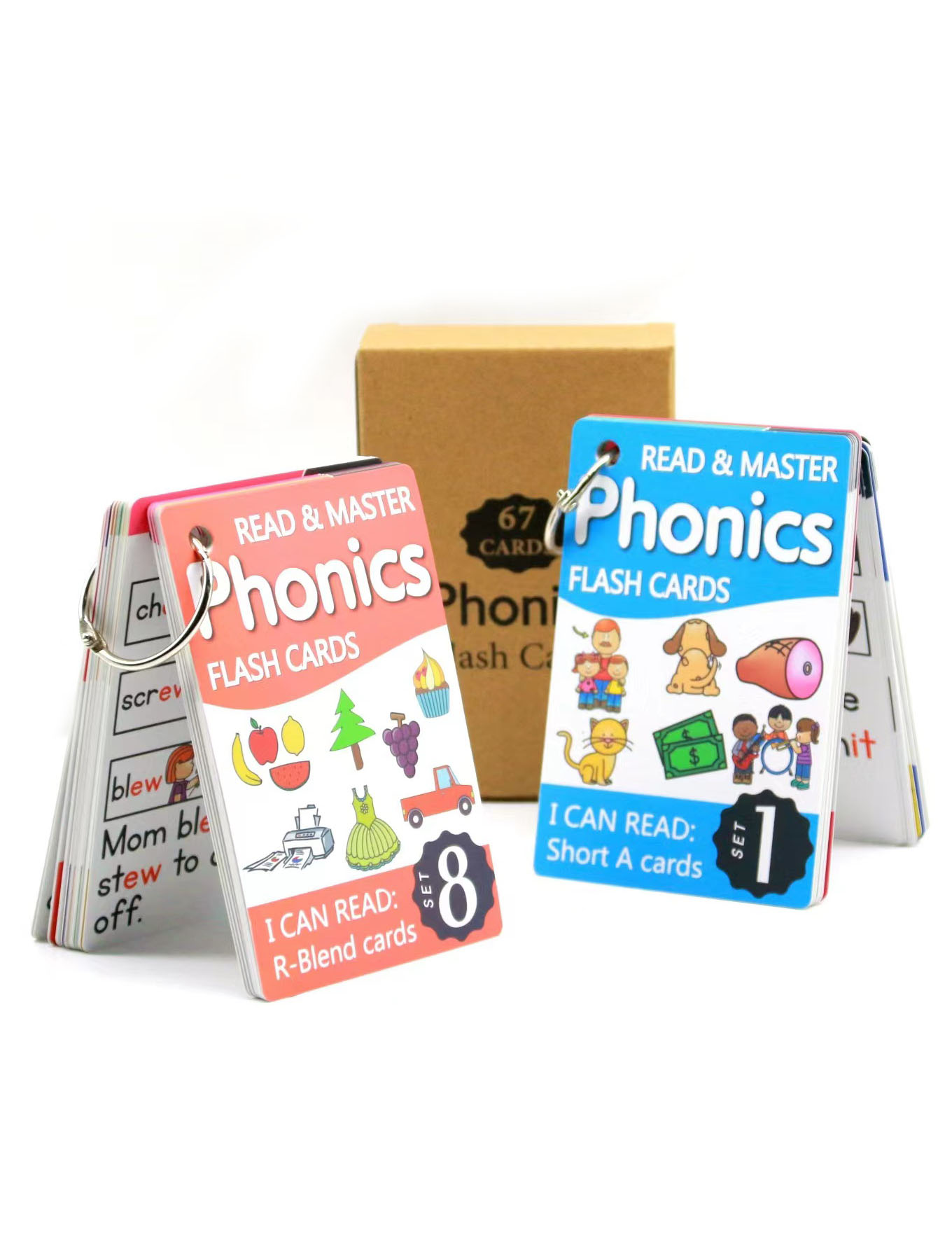 بطاقات تعليم اللغة الإنجليزية  - مراجعة Phonics Card Game وسعره