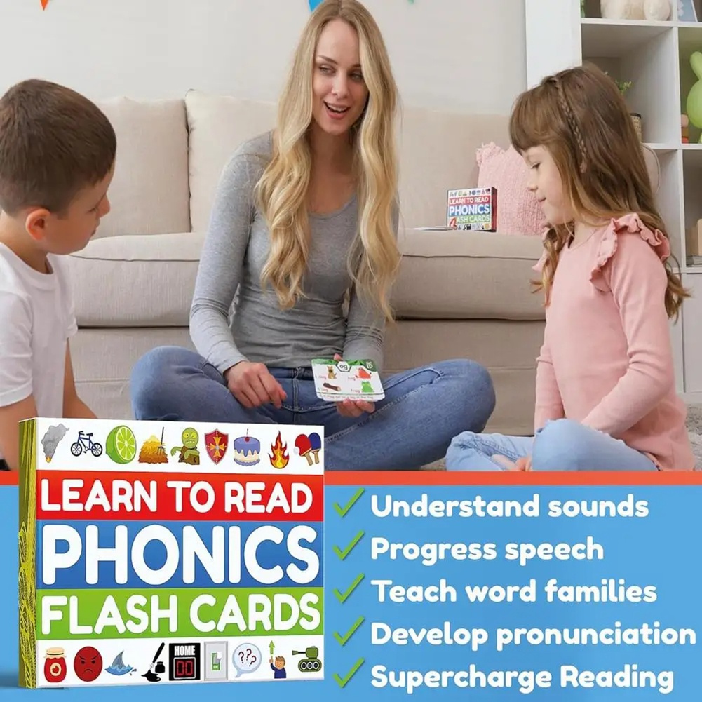 ABLJ الصوتيات البصر الكلمات بط - مراجعة Phonics Card Game وسعره